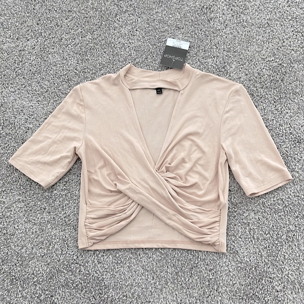 NWT Topshop Women’s Blush Pink Crop Top - Size US 6 / UK 10
